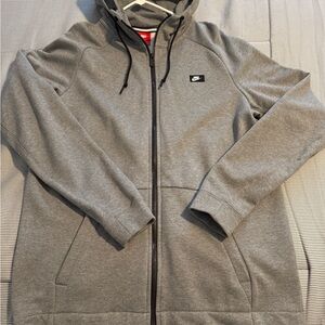 Nike Heather Gray Full-Zip Hoodie